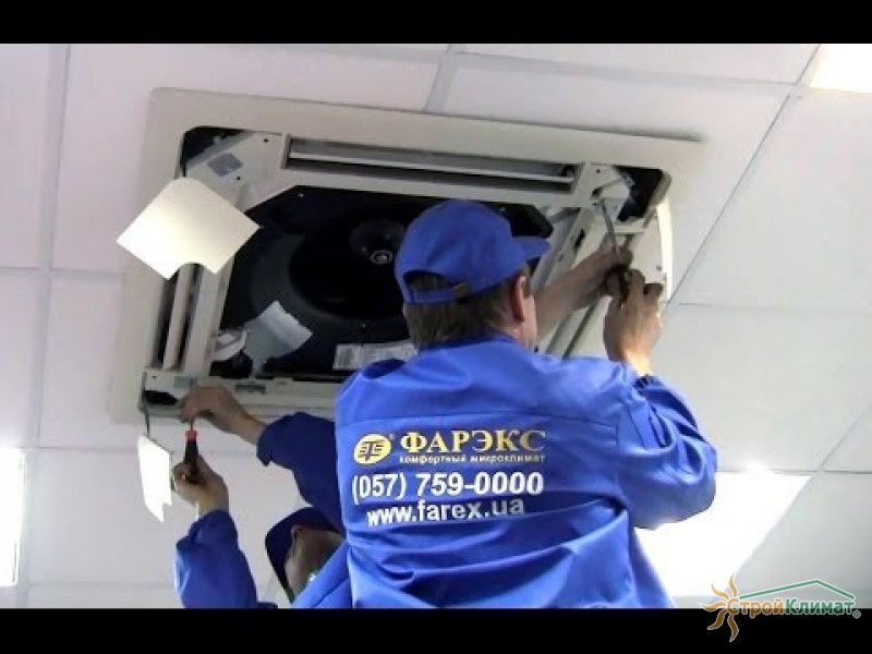 Техническое обслуживание кассетного кондиционера Daikin