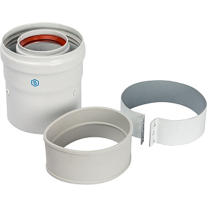 Адаптер Stout DN60/100 для котла вертикальный коаксиальный (совместимый с Baxi,Viessmann)(с логотипом)