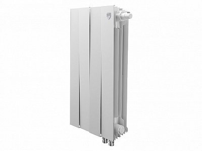 Биметаллический секционный радиатор отопления Royal Thermo Pianoforte Bianco Traffico 500 / 4 секции нижнее правое подключение