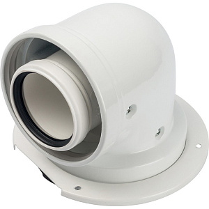 Конденсационное колено Stout 90 градусов DN60/100 м/п PP-AL с фланцем (совместим. с Bosch)
