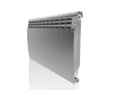 Биметаллический секционный радиатор отопления Royal Thermo Biliner Satin Silver 500 / 12 секций