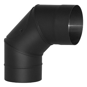 Отвод Вулкан VBR d200 90 град. с ревизией нерж. 0,8 черный