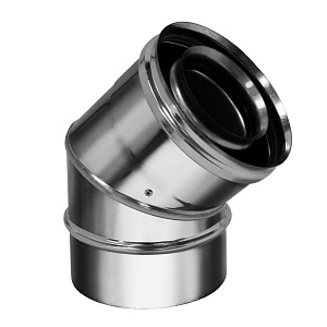 Отвод Вулкан VCR d80/130 45 град. коаксиальный