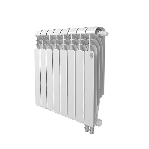 Биметаллический секционный радиатор отопления Royal Thermo Vittoria Super 500 / 8 секций нижнее правое подключение