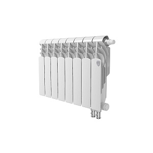 Биметаллический секционный радиатор отопления Royal Thermo Vittoria 350 / 8 секций нижнее правое подключение