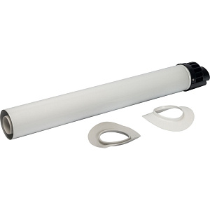 Конденсационная труба Stout участок для прохода через стену с манжетами и оголовком 854 мм DN60/100 м/п PP-FE