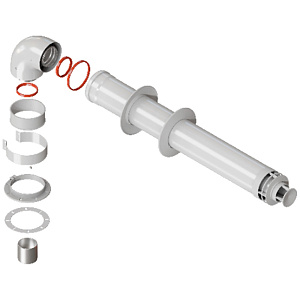 Комплект дымохода Rommer СТАНДАРТ УНИВЕРСАЛЬНЫЙ 60/100 - 900мм (кроме Immergas и Navien Deluxe 75/100 стар.)