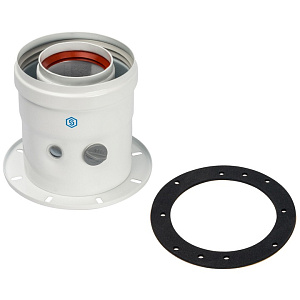 Адаптер Stout DN60/100 для котла вертикальный коаксиальный (совместимый с Bosch, Buderus)(с логотипом)