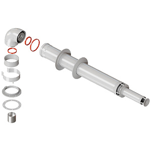 Комплект дымохода Rommer АНТИЛЕД УНИВЕРСАЛЬНЫЙ 60/100 - 1220мм (кроме Immergas и Navien Deluxe 75/100 стар.)