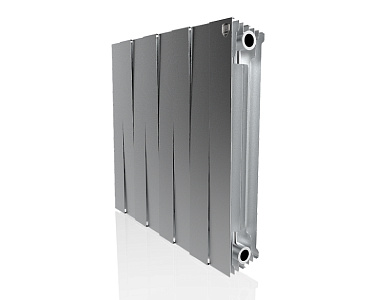 Биметаллический секционный радиатор отопления Royal Thermo PianoForte Satin Silver 500 / 8 секций