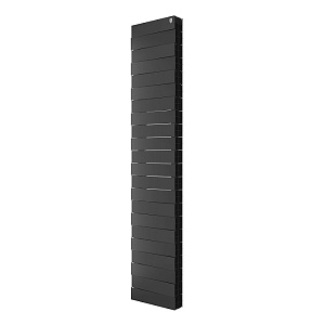 Биметаллический секционный радиатор отопления Royal Thermo PianoForte Tower Noir Sable 300 / 22 секций нижнее правое подключение