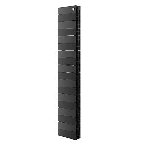 Биметаллический секционный радиатор отопления Royal Thermo PianoForte Tower Noir Sable 200 / 18 секций нижнее правое подключение