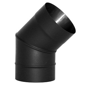 Отвод Вулкан VBR d120 45 град. нерж. 0,8 черный