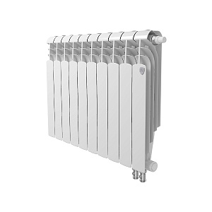 Биметаллический секционный радиатор отопления Royal Thermo Vittoria Super 500 / 10 секций нижнее правое подключение