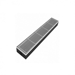 Внутрипольный конвектор с естественной конвекцией Kermi с решёткой, левое подключение, 110x1250x230 RAL 7016