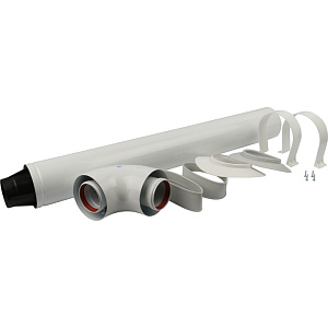 К-т коаксиальный Stout для прохода через стену (совместимый с котлами Baxi,Viessmann)