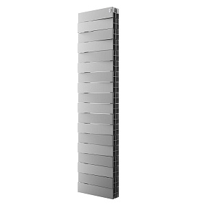 Биметаллический секционный радиатор отопления Royal Thermo PianoForte Tower Silver Satin 300 / 18 секций нижнее правое подключение