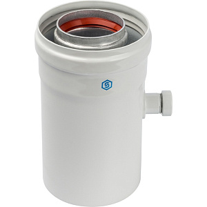 Конденсатосборник Stout горизонт. DN60/100, п/м уплотнения в компл. с лого.