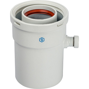 Конденсатосборник Stout вертик. DN60/100, п/м уплотнения в компл. с лого