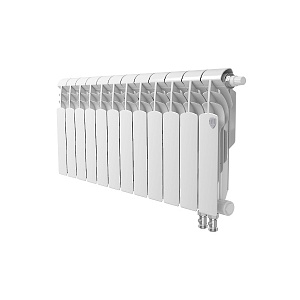 Биметаллический секционный радиатор отопления Royal Thermo Vittoria 350 / 12 секций нижнее правое подключение